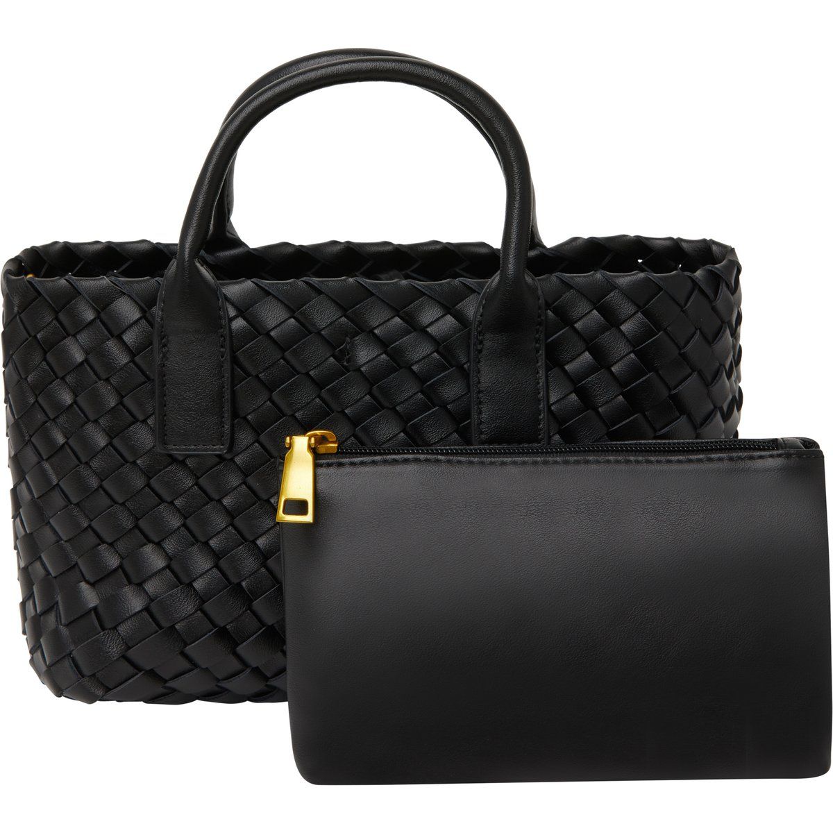 Geflochtenes Handtaschen- und Pouch-Set