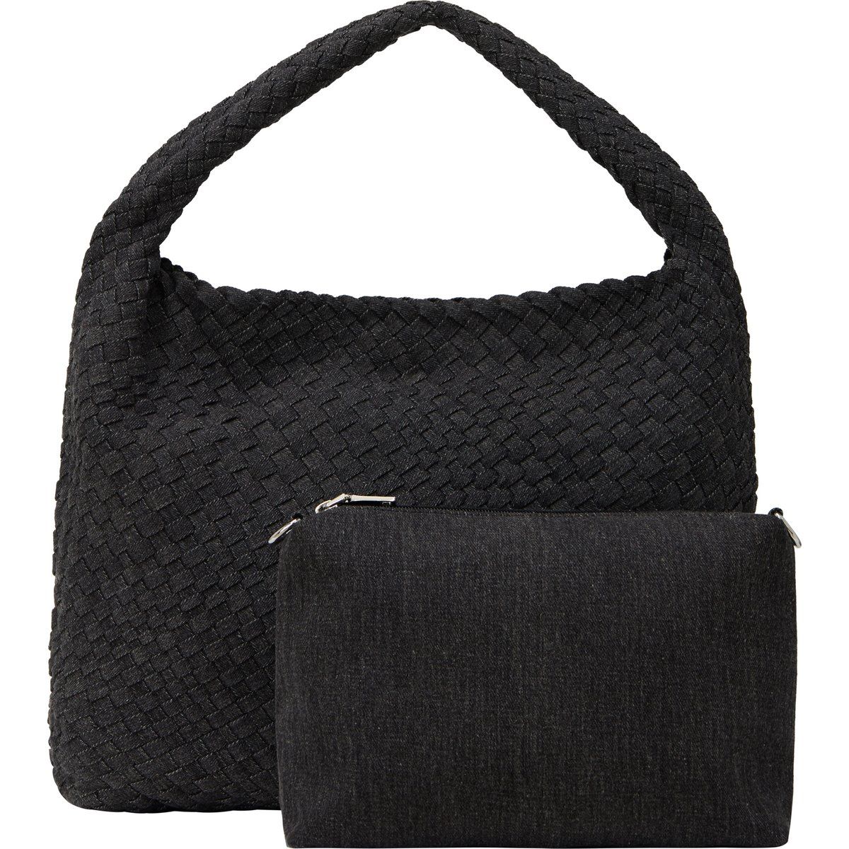 Geflochtene Hobo-Tasche mit Pouch