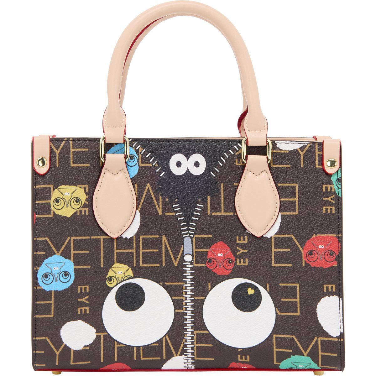 Verspielte Strukturierte Tasche mit Comic-Augen