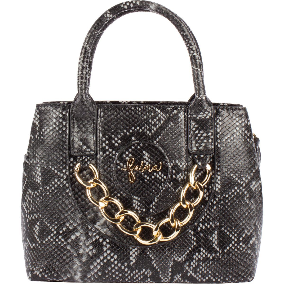 Elegante Henkeltasche mit Schlangenmuster