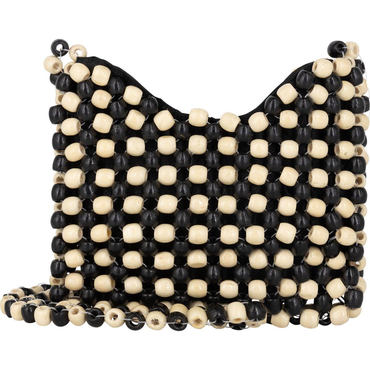 Geometrische Perlen-Mini-Schultertasche