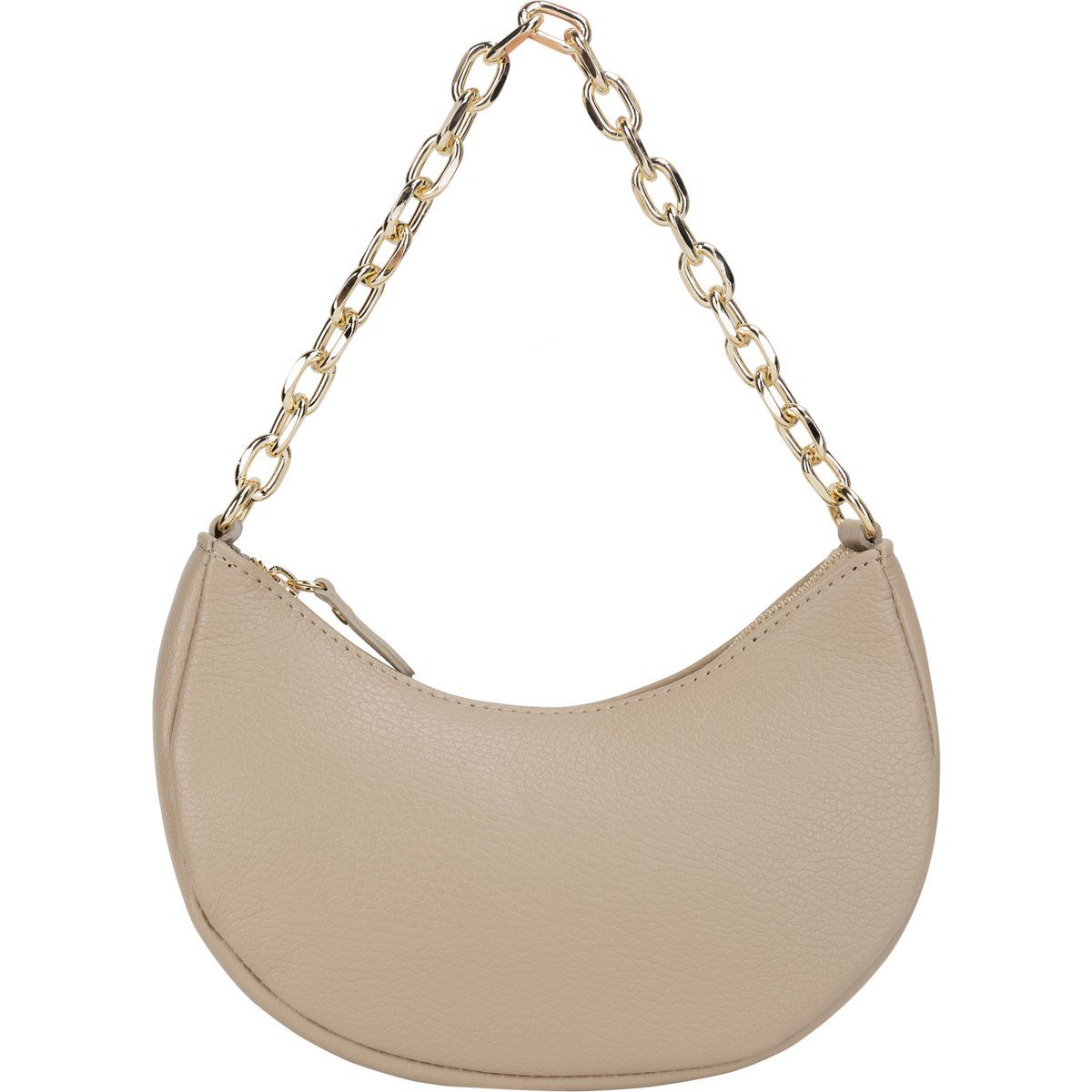 Halbrunde Schultertasche aus Leder