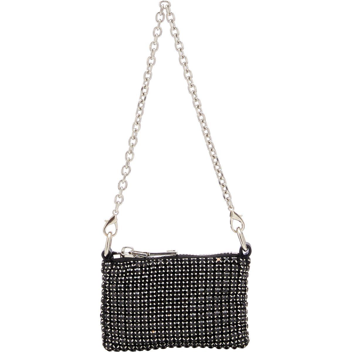 Funkelnde Abendtasche mit Strass-Gitter