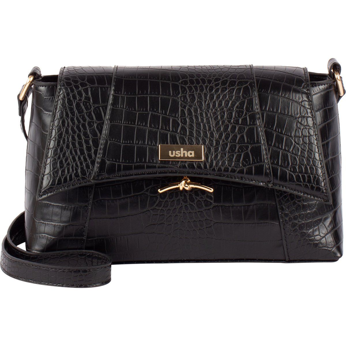 Elegante Tasche mit Kroko-Prägung