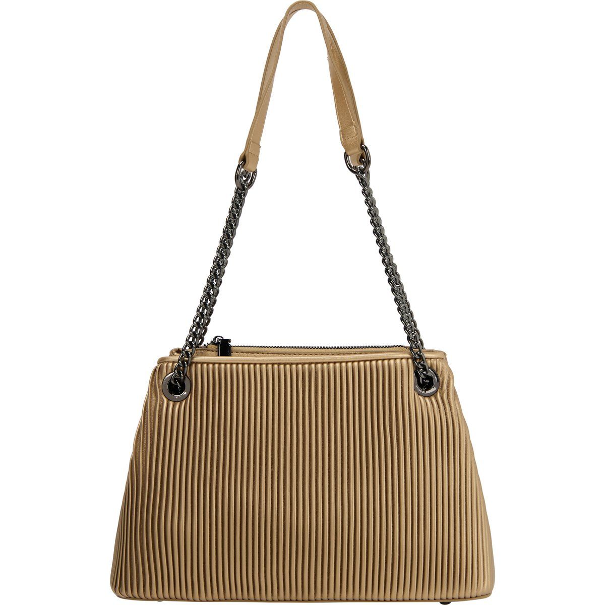 Strukturierte Plissee-Schultertasche