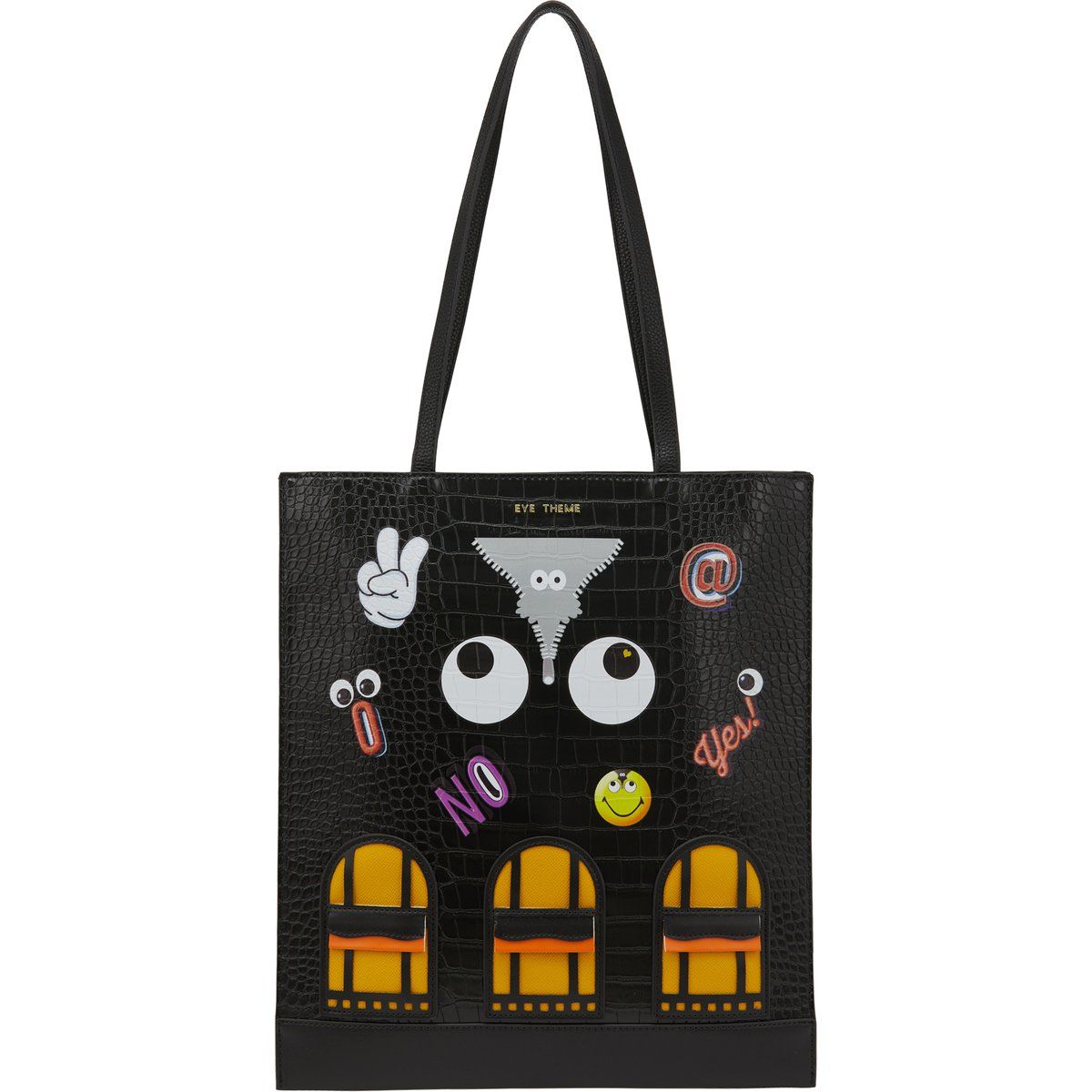 Verspielte Shopper mit Krokoprägung