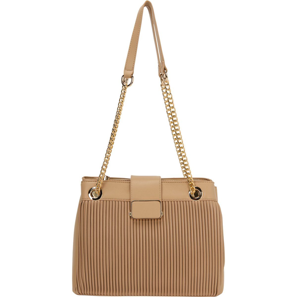 Strukturierte Plissee-Schultertasche
