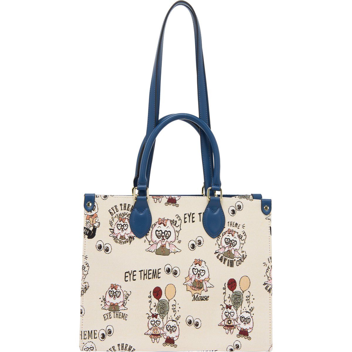 Strukturierte Shopper mit Comic-Print