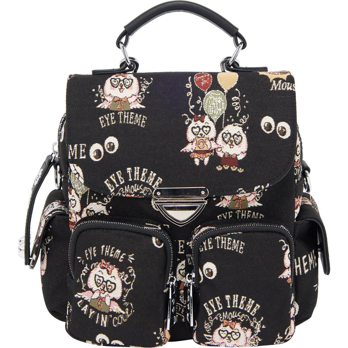 Mini-Rucksack mit grafischem Webmuster