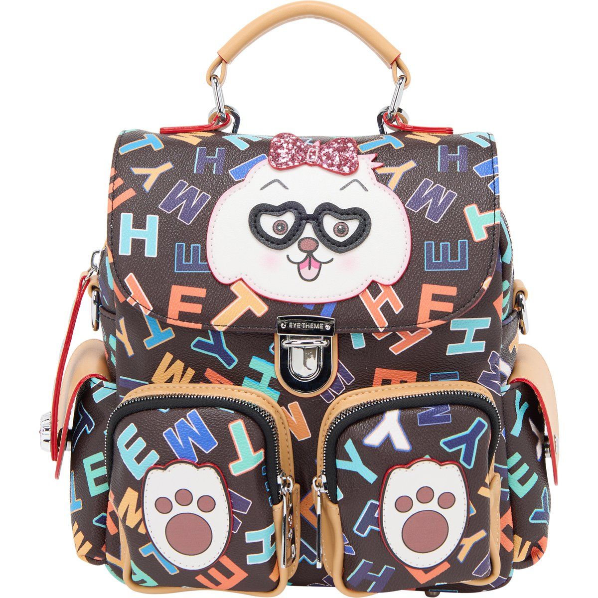 Verspielter Rucksack mit Hunde-Motiv