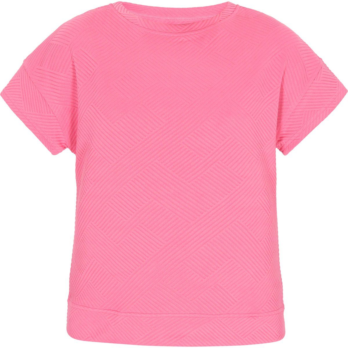 Gestricktes T-Shirt mit Prägemuster