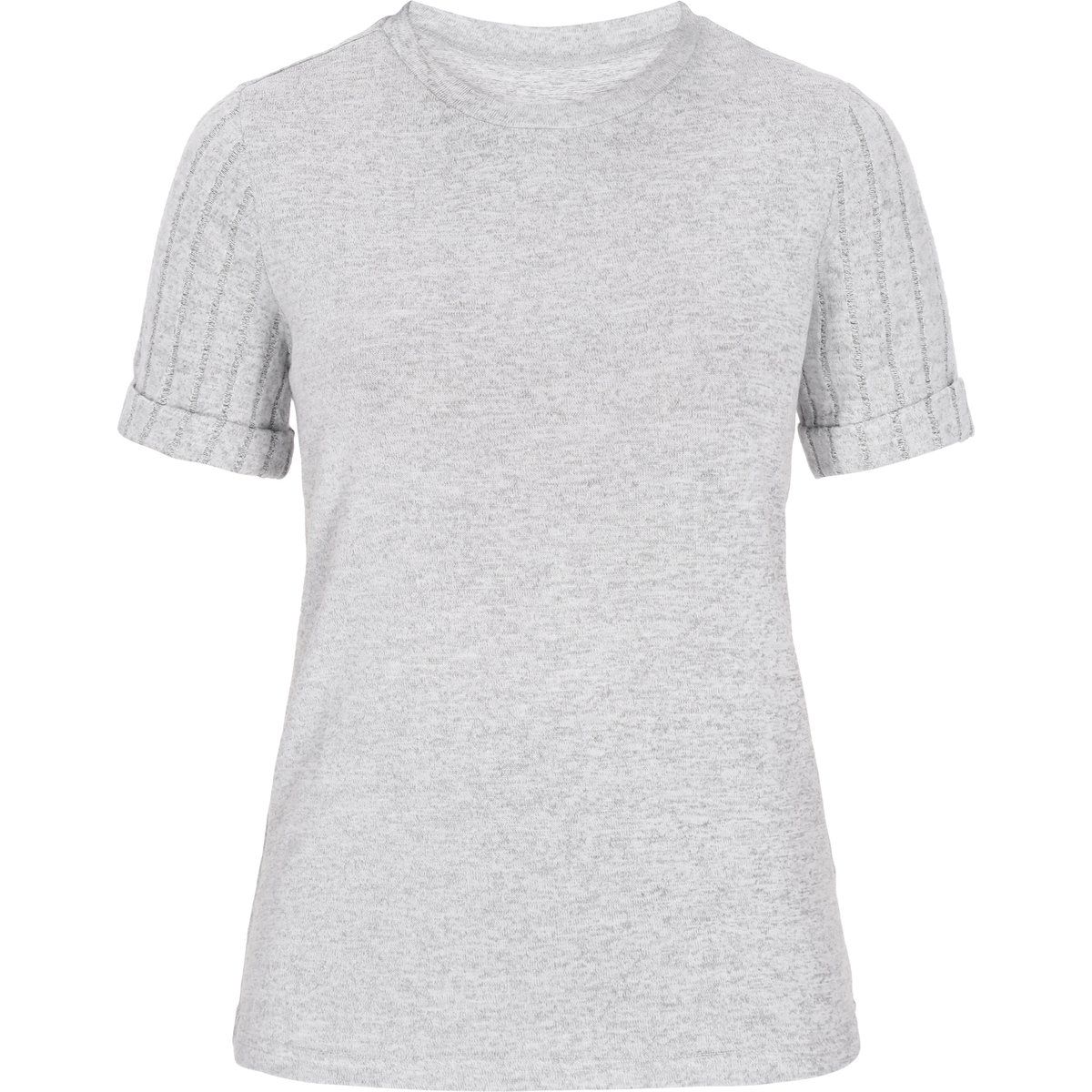 Strukturierter Stricktee mit Krempelärmeln