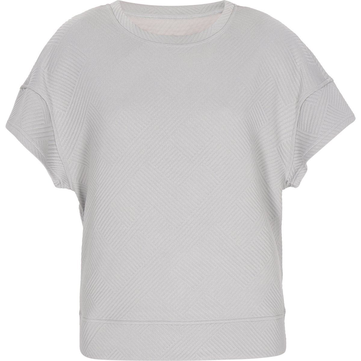 Kurzarm-Top mit geometrischer Textur
