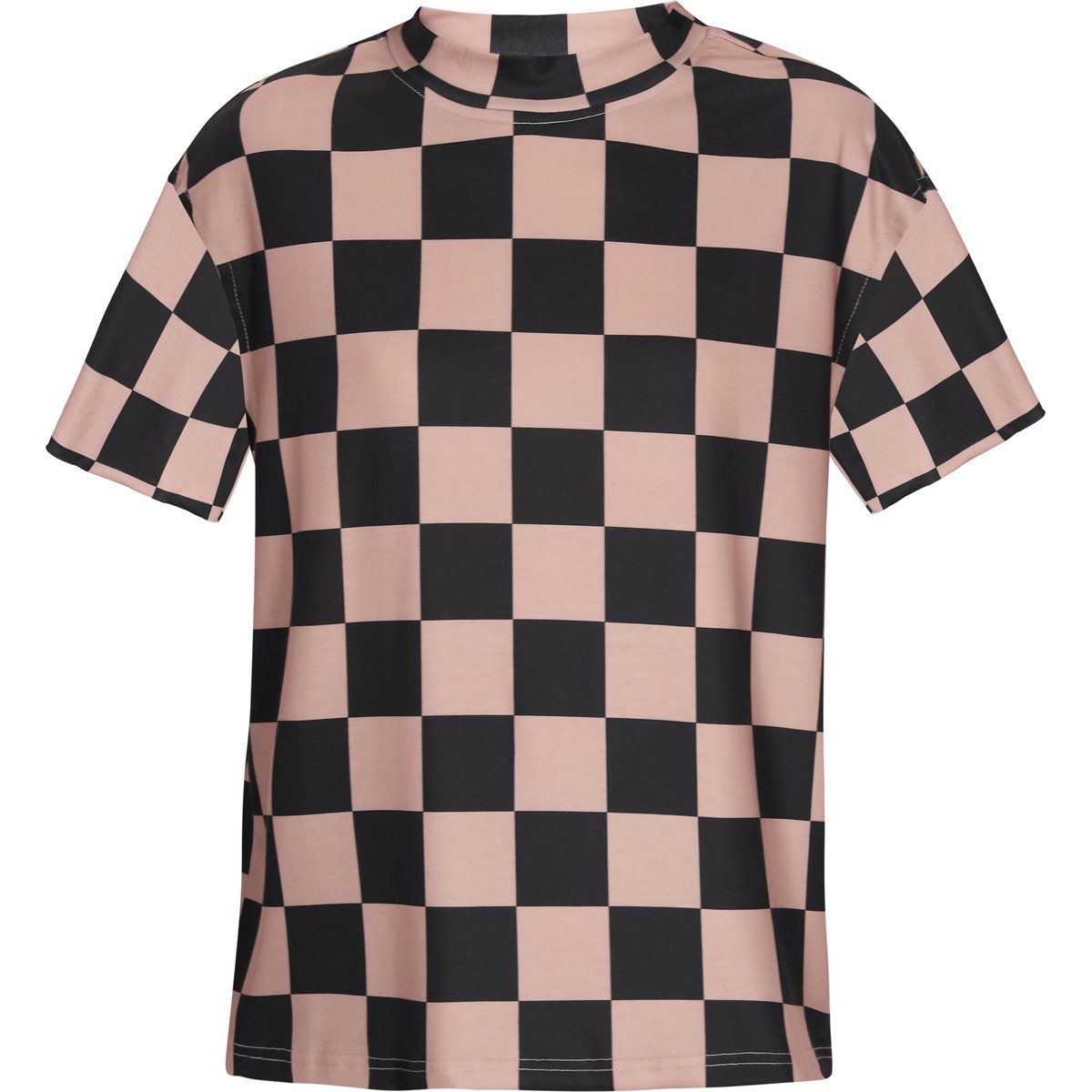 Oversize-T-Shirt mit Karomuster