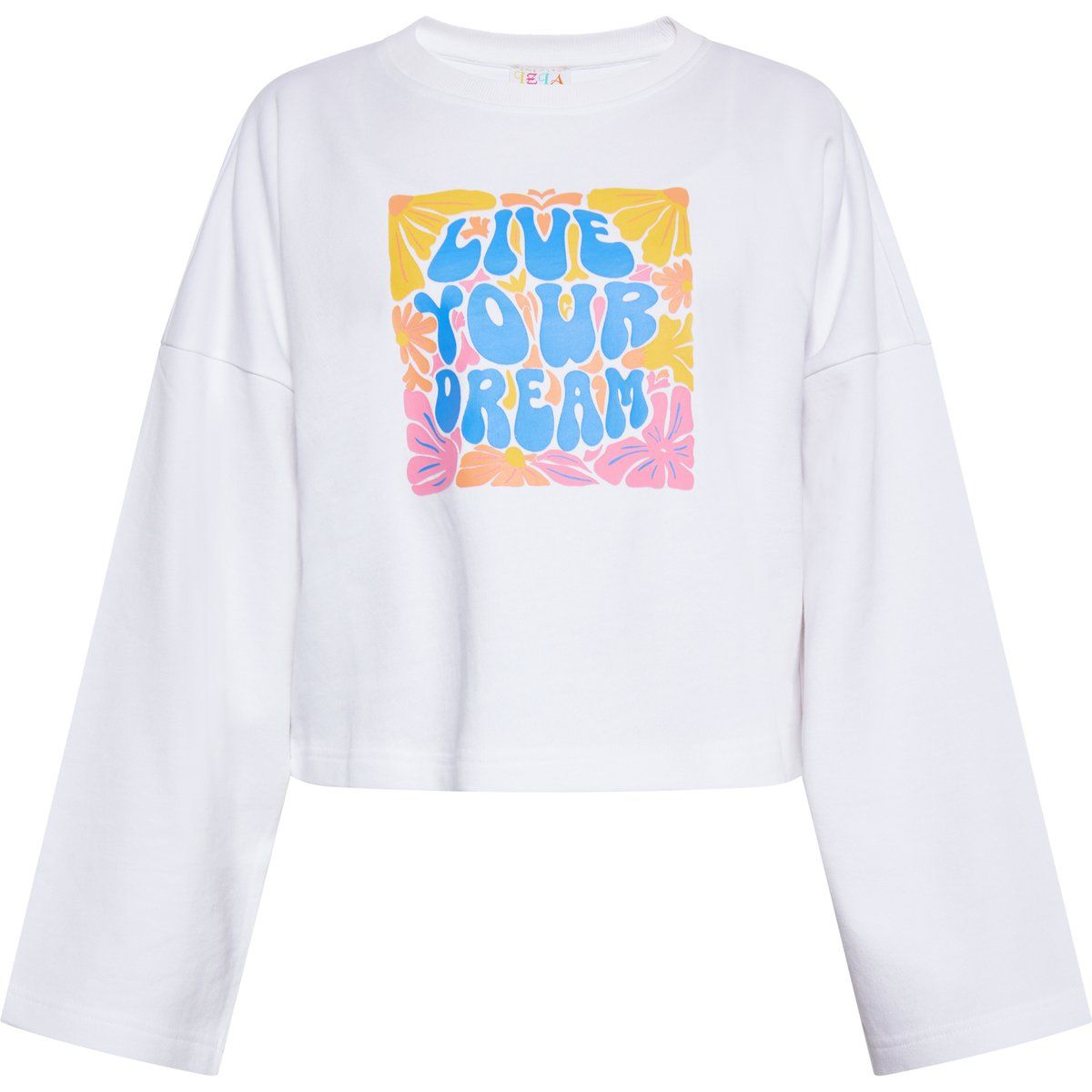 Kurzes Sweatshirt mit Grafik-Print