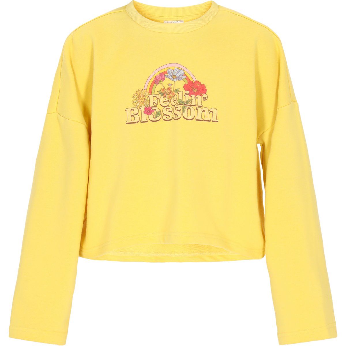Grafik-Sweatshirt mit Blumen-Print