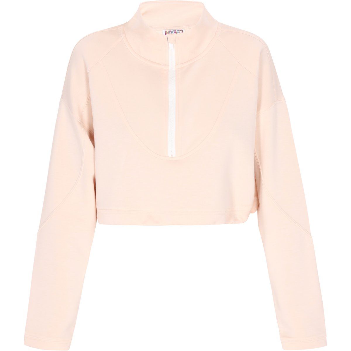 Kurzes Sweatshirt mit Viertelreißverschluss