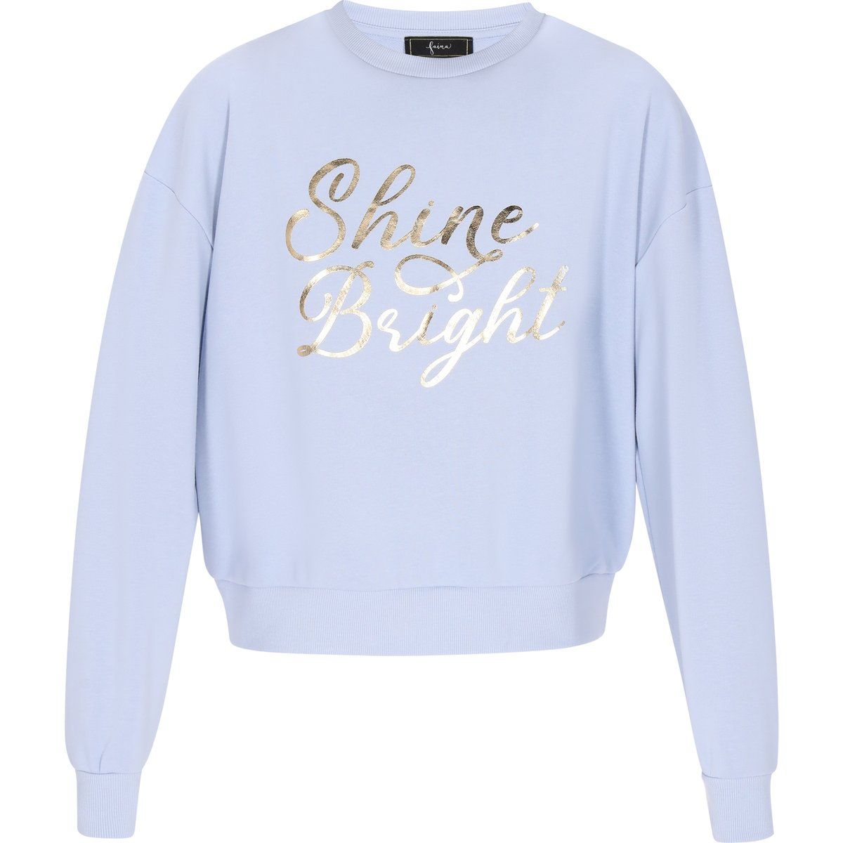 Relaxter Sweatshirt mit Metallic-Grafikprint