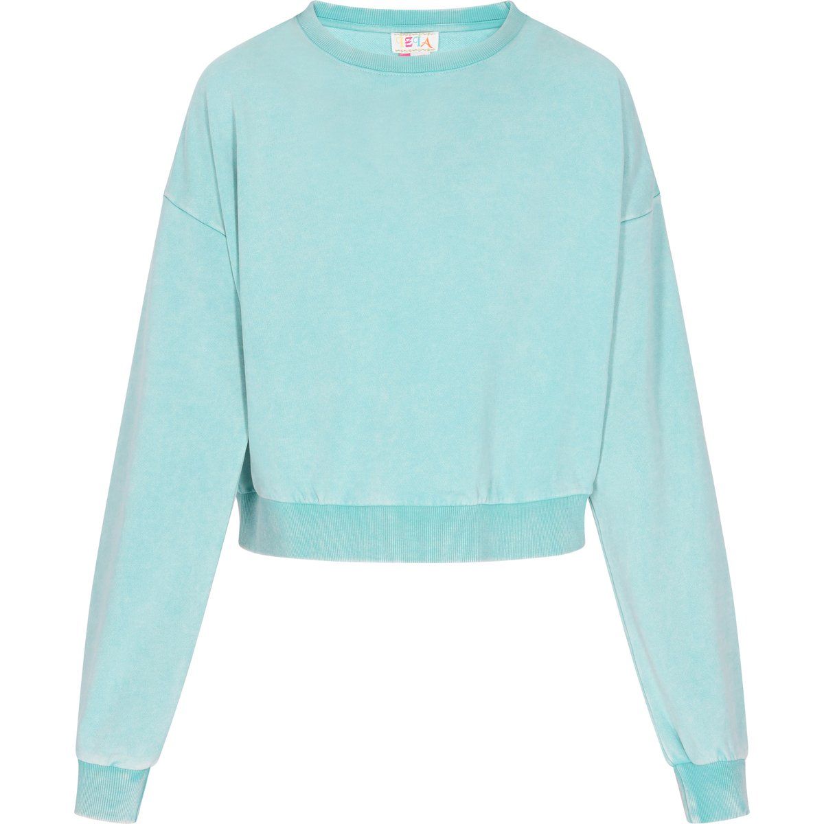 Kurz geschnittenes Sweatshirt mit Waschung