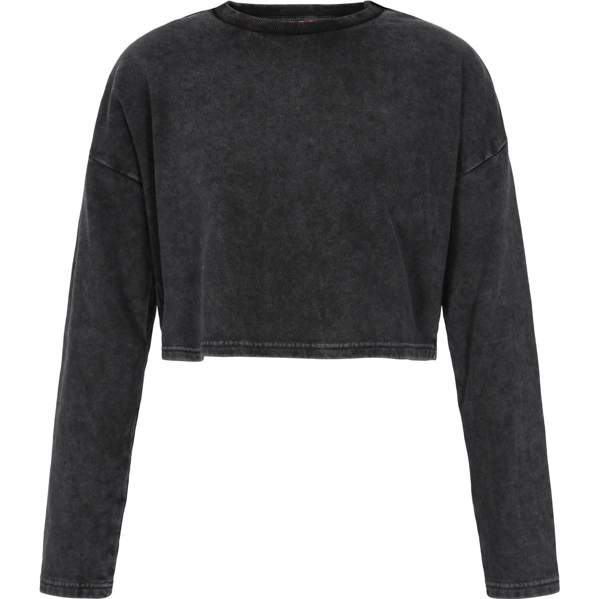 Kurzes Acid-Wash Sweatshirt