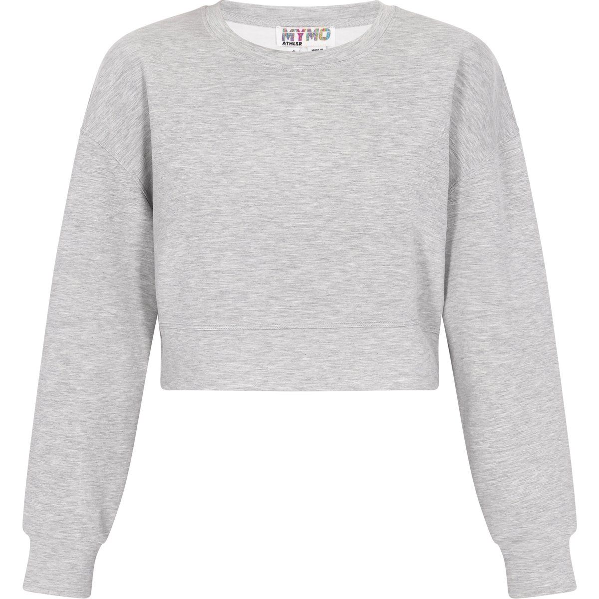 Locker geschnittenes kurzes graues Sweatshirt