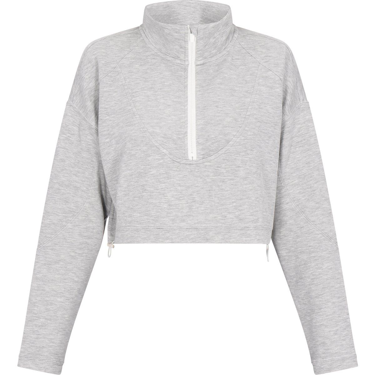Kurzes Sweatshirt mit Viertel-Reißverschluss