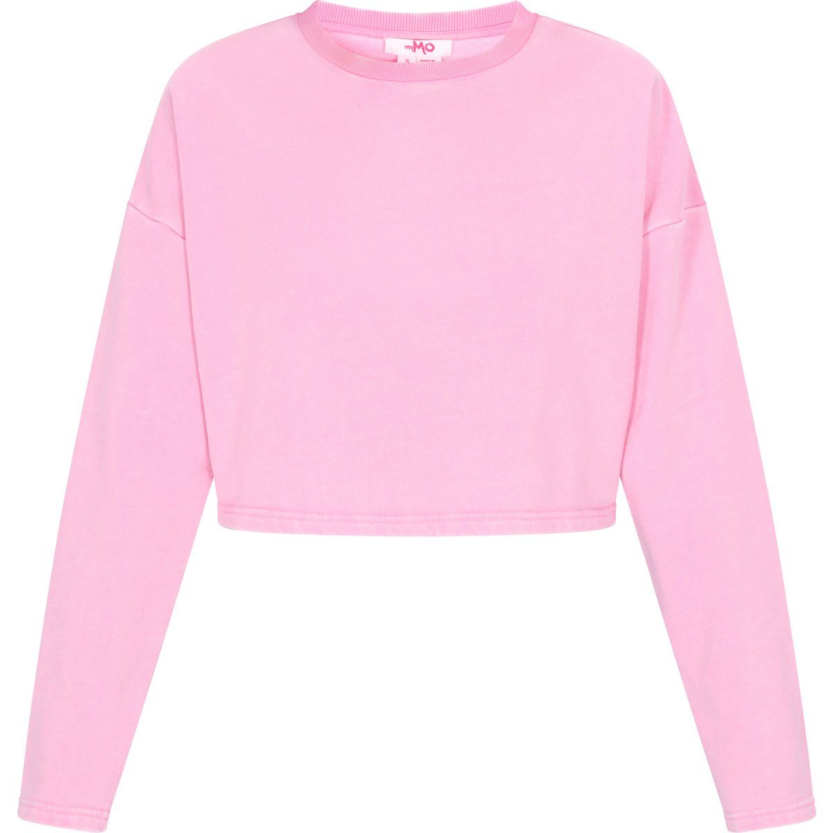 Kurzes Sweatshirt mit Rundhalsausschnitt