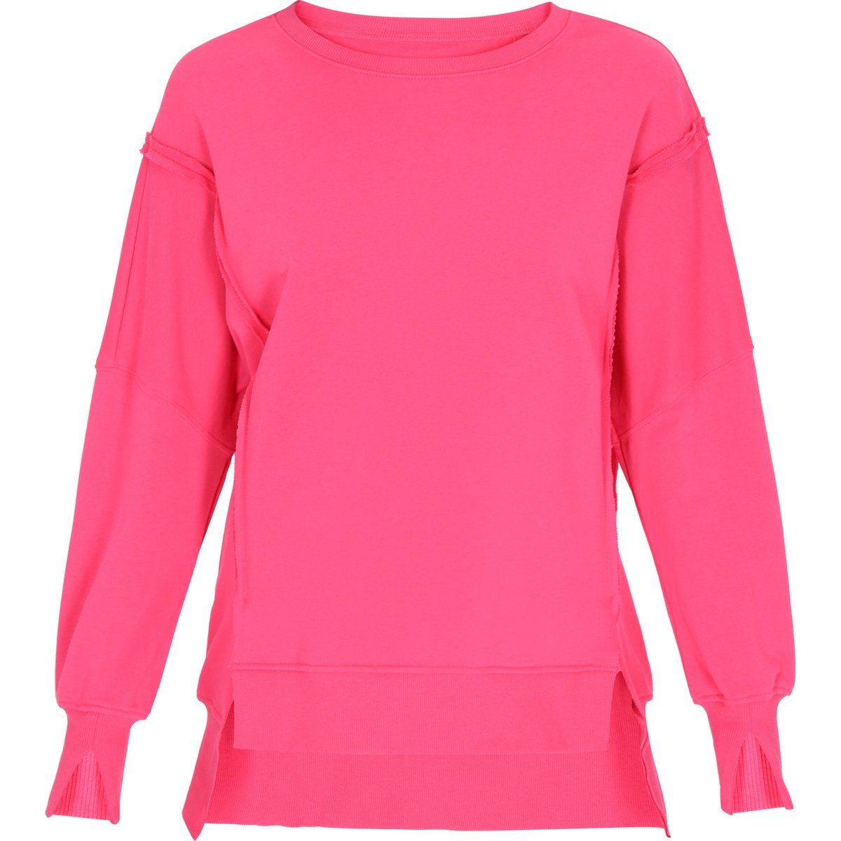 Oversized-Sweatshirt mit offenen Nähten