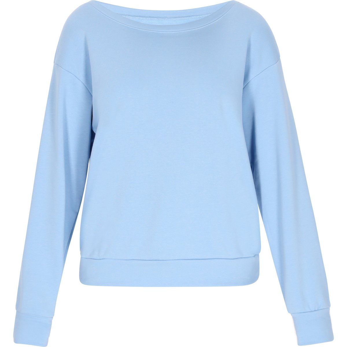 Entspanntes Sweatshirt mit U-Boot-Ausschnitt