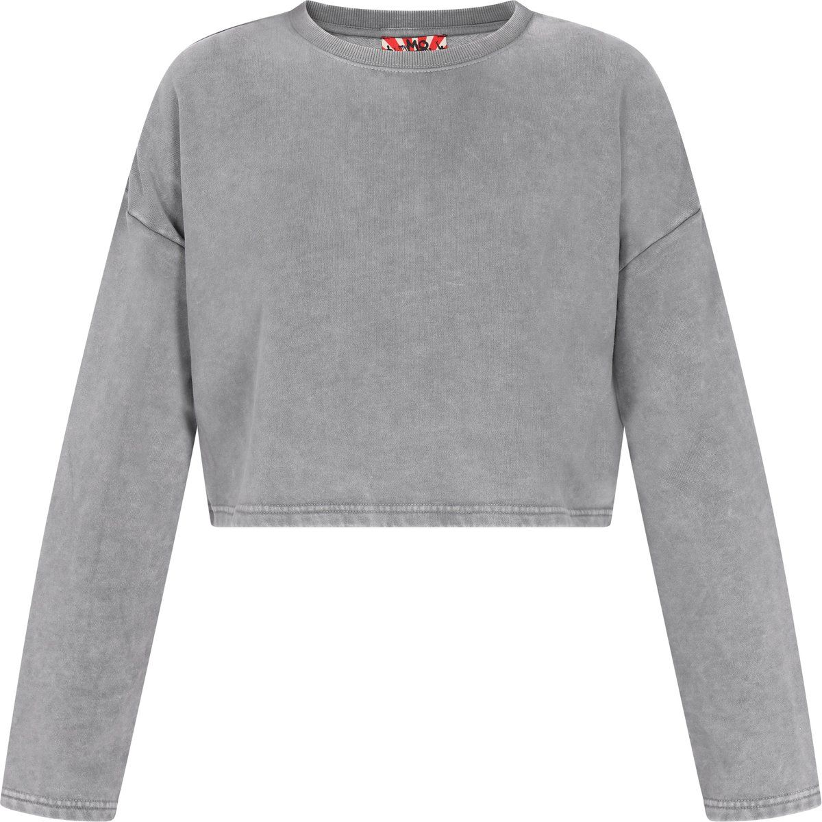 Gekürztes Sweatshirt mit Wasch-Effekt