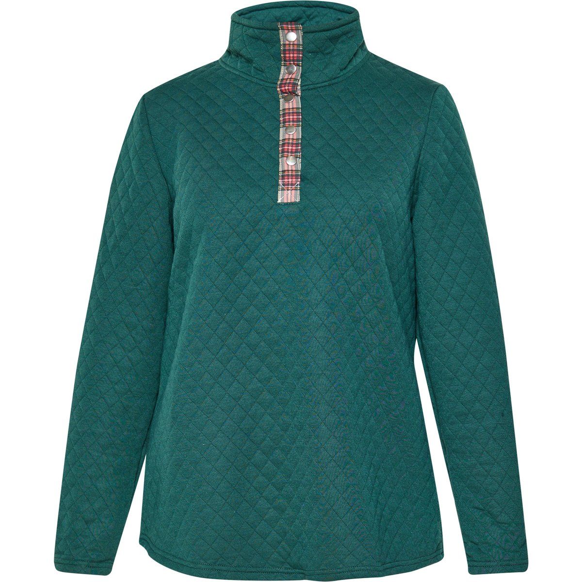 Gestepptes Sweatshirt mit Stehkragen
