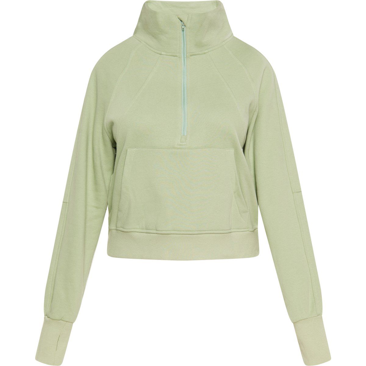 Raglan-Sweatshirt mit halbem Reißverschluss