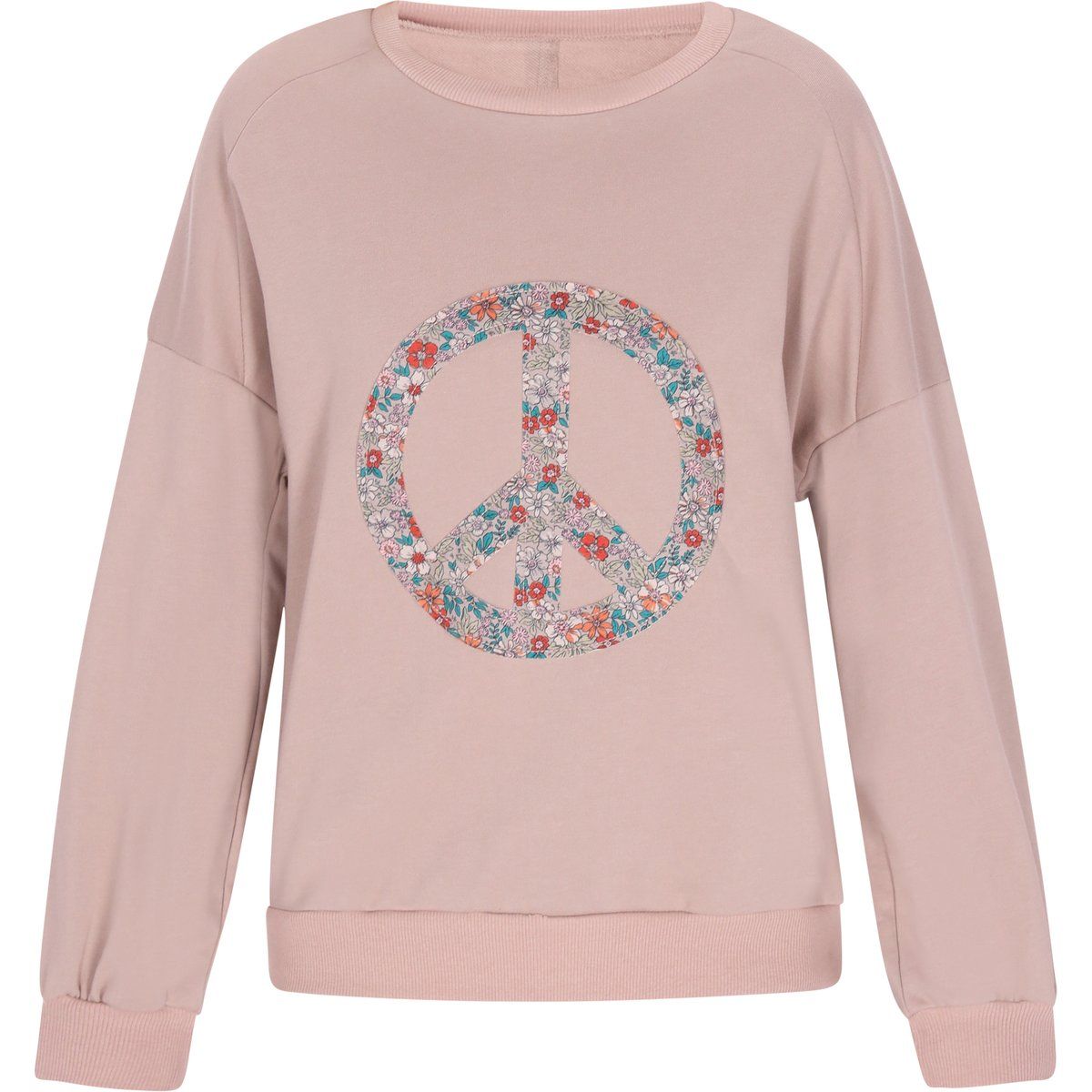 Locker geschnittenes Sweatshirt mit Peace-Zeichen