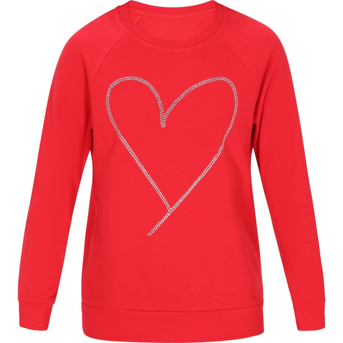 Raglan-Sweatshirt mit Strass-Herz
