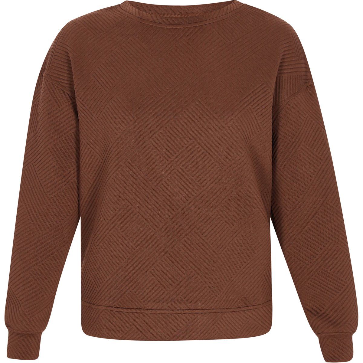 Lockeres Sweatshirt mit geometrischer Prägung