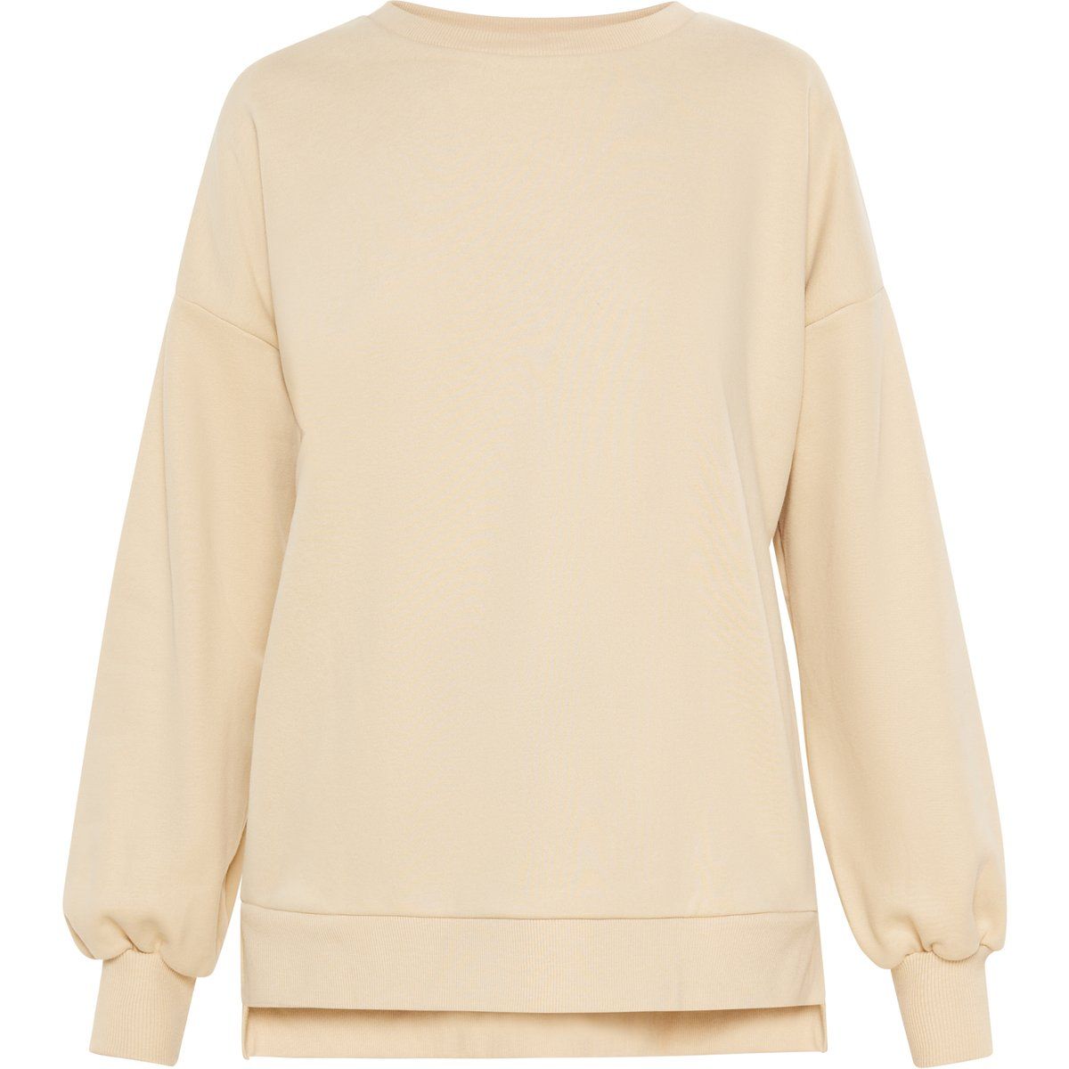 Locker geschnittenes Strick-Sweatshirt mit Rundhalsausschnitt