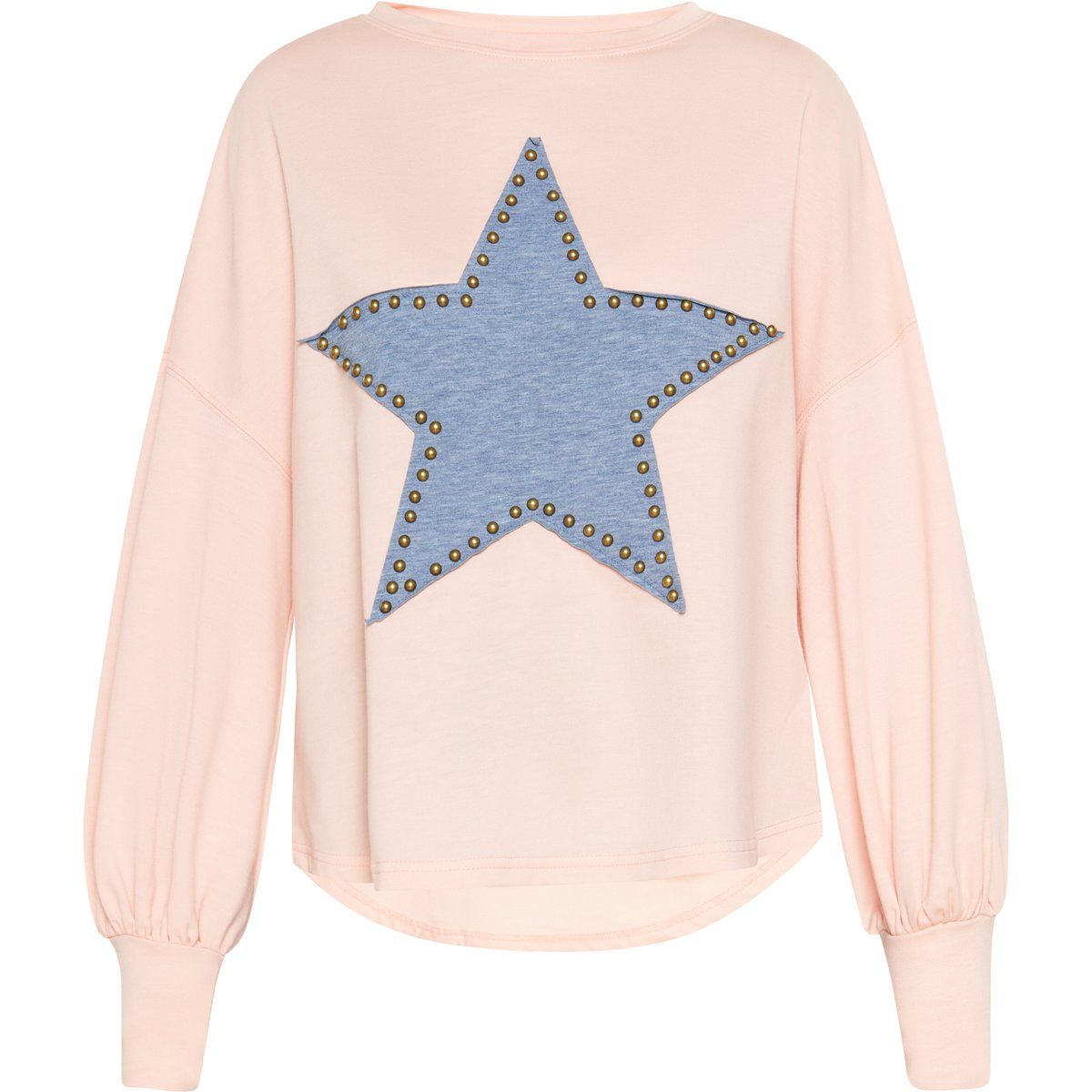 Sweatshirt mit Sternen-Patch und Laternenärmeln