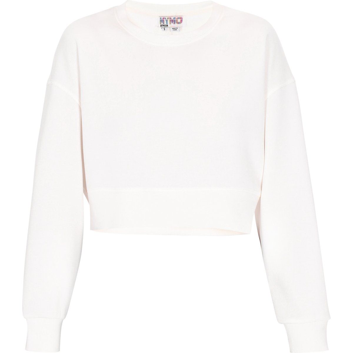 Kurz geschnittenes Oversize-Sweatshirt mit Rundhals