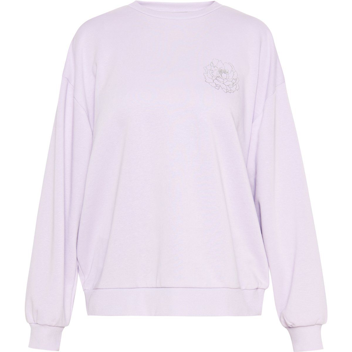 Oversize-Sweatshirt mit Blumendetail