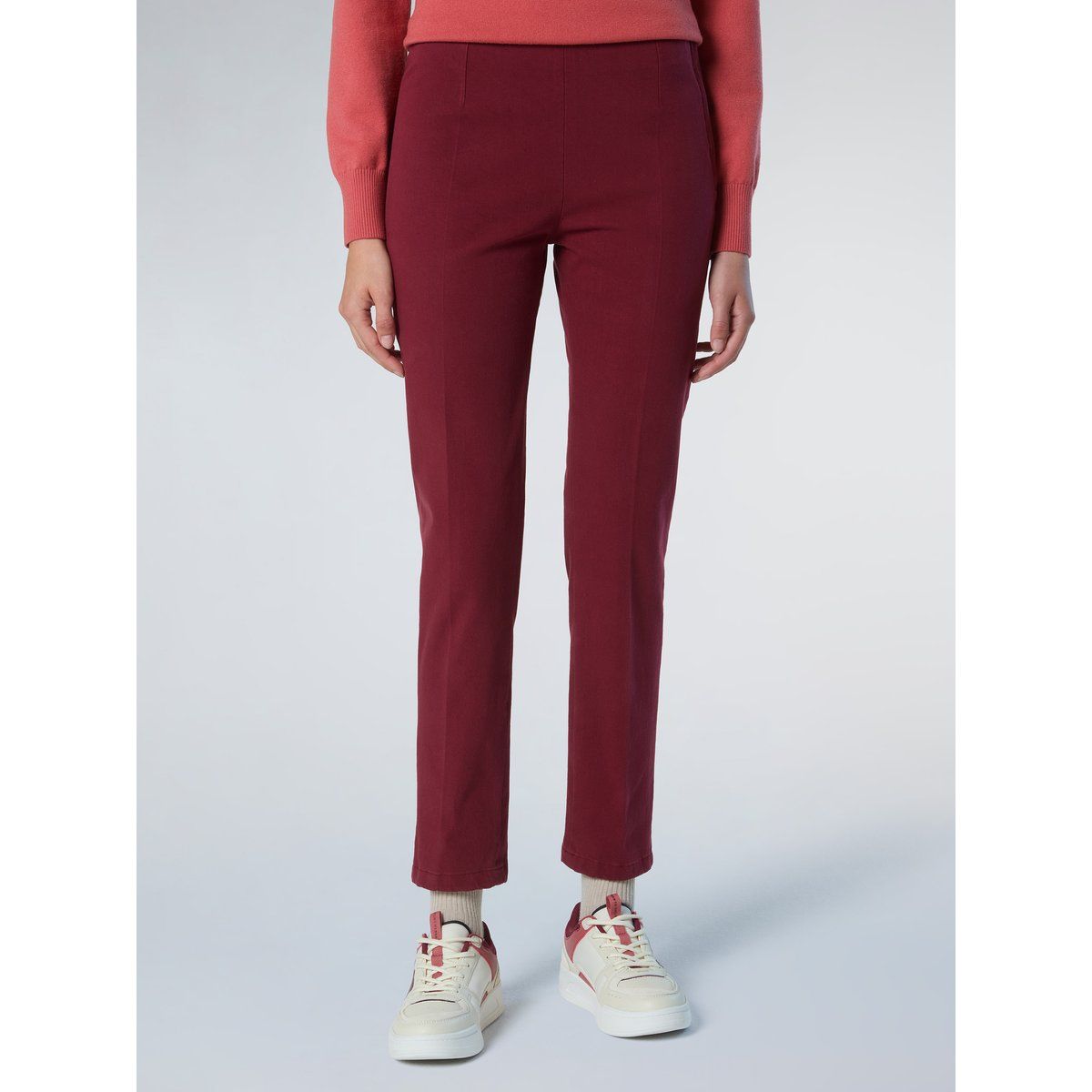 Schmale Stretch-Hose aus Baumwolle