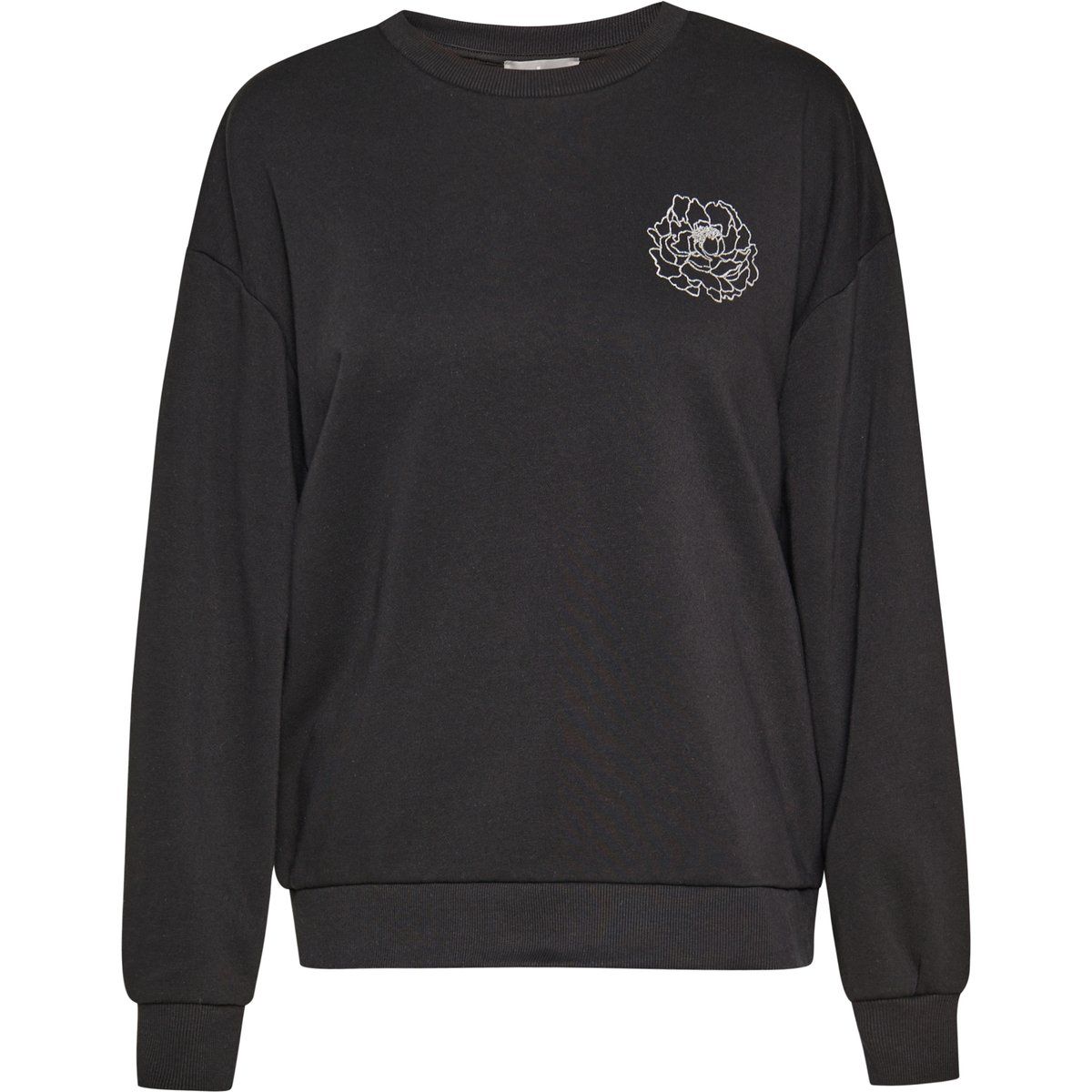 Oversize-Sweatshirt mit Blumendetail