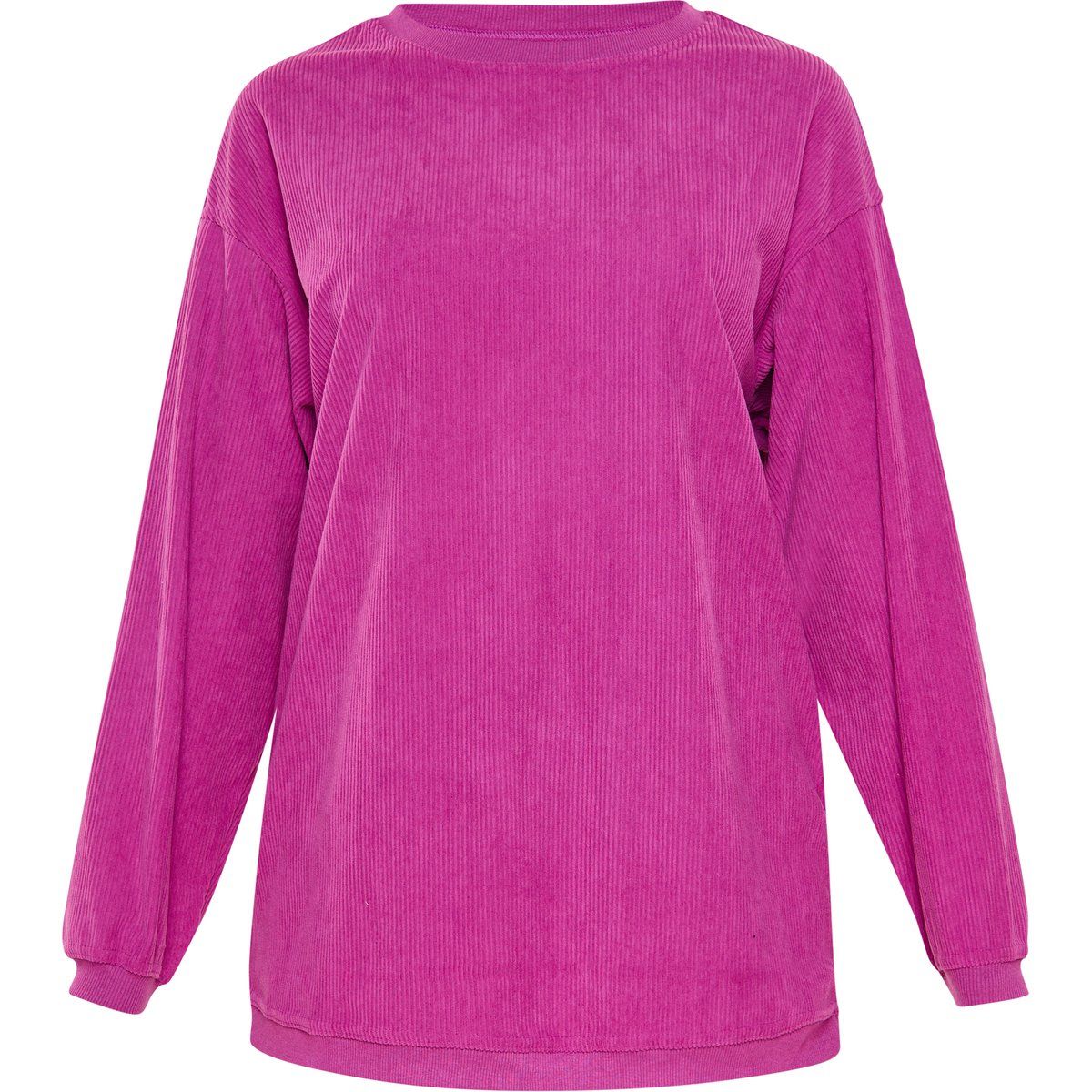 Relaxed Cord-Sweatshirt mit Rundhalsausschnitt