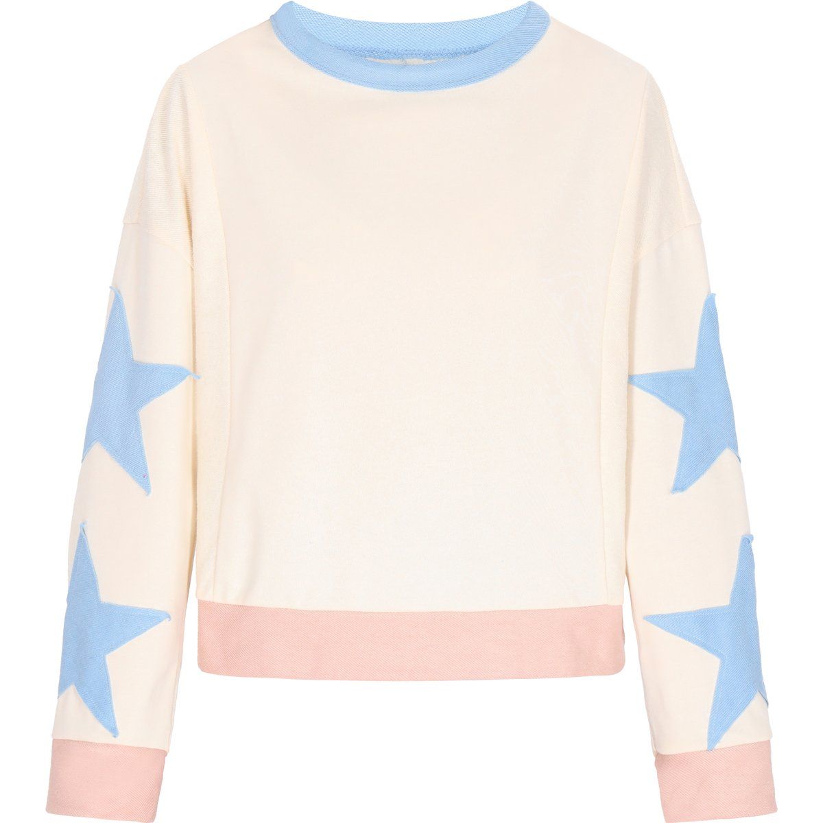 Lässiges Sweatshirt mit Stern-Patches