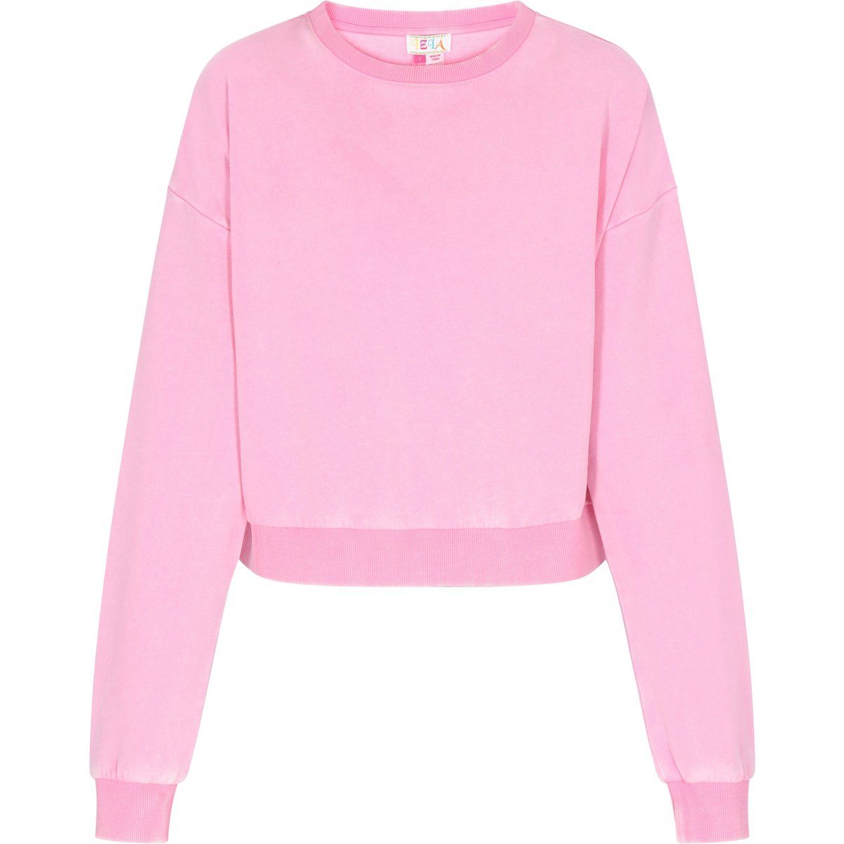 Relaxed Fit Cropped Rundhalspullover
