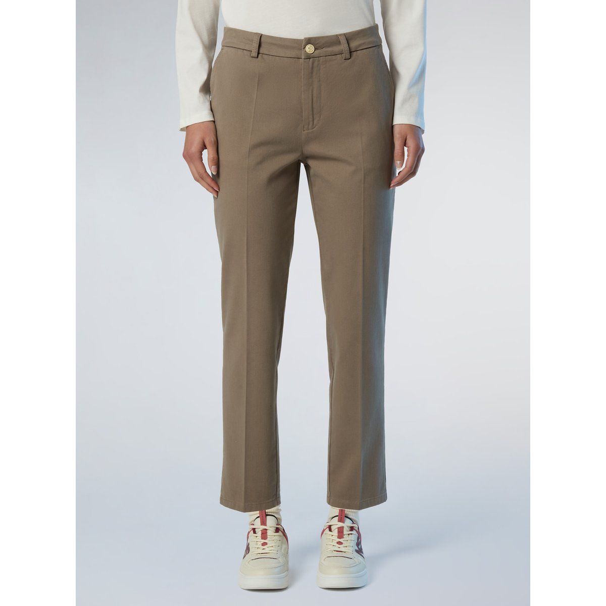 Chinohose mit geradem Bein