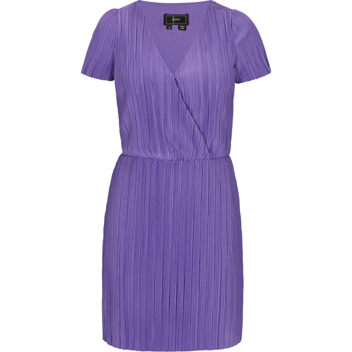 Plissee-Minikleid im Wickel-Look