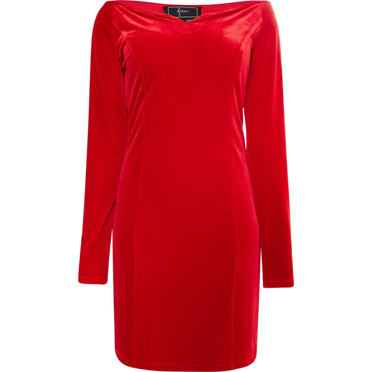 Samt-Minikleid mit Herzausschnitt