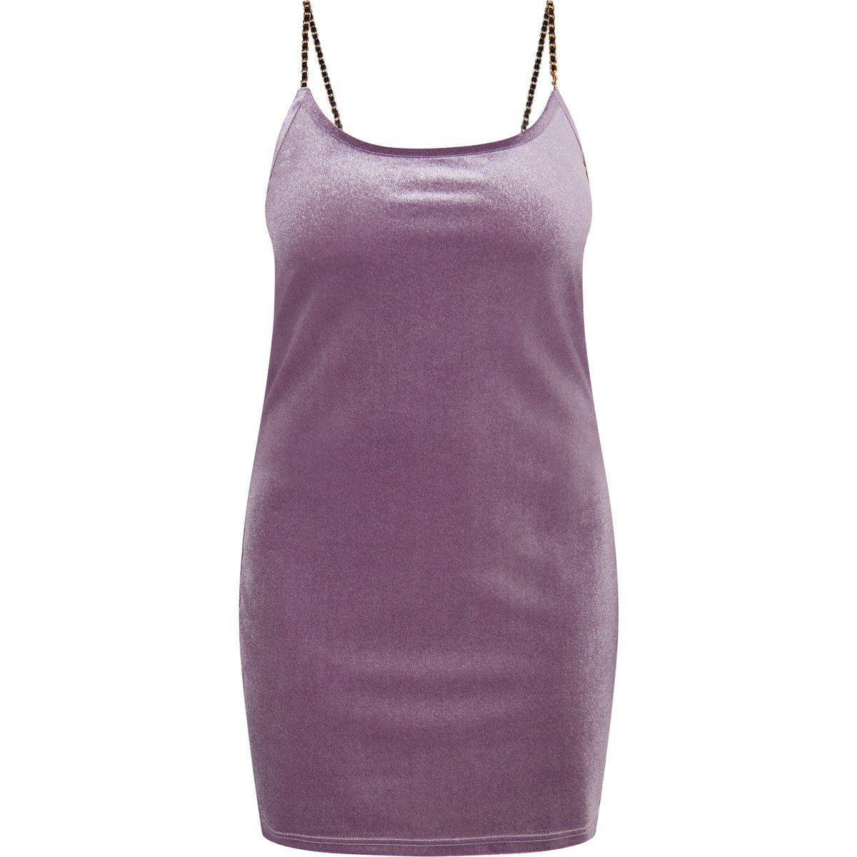 Glitzerndes Samt-Mini-Slipkleid
