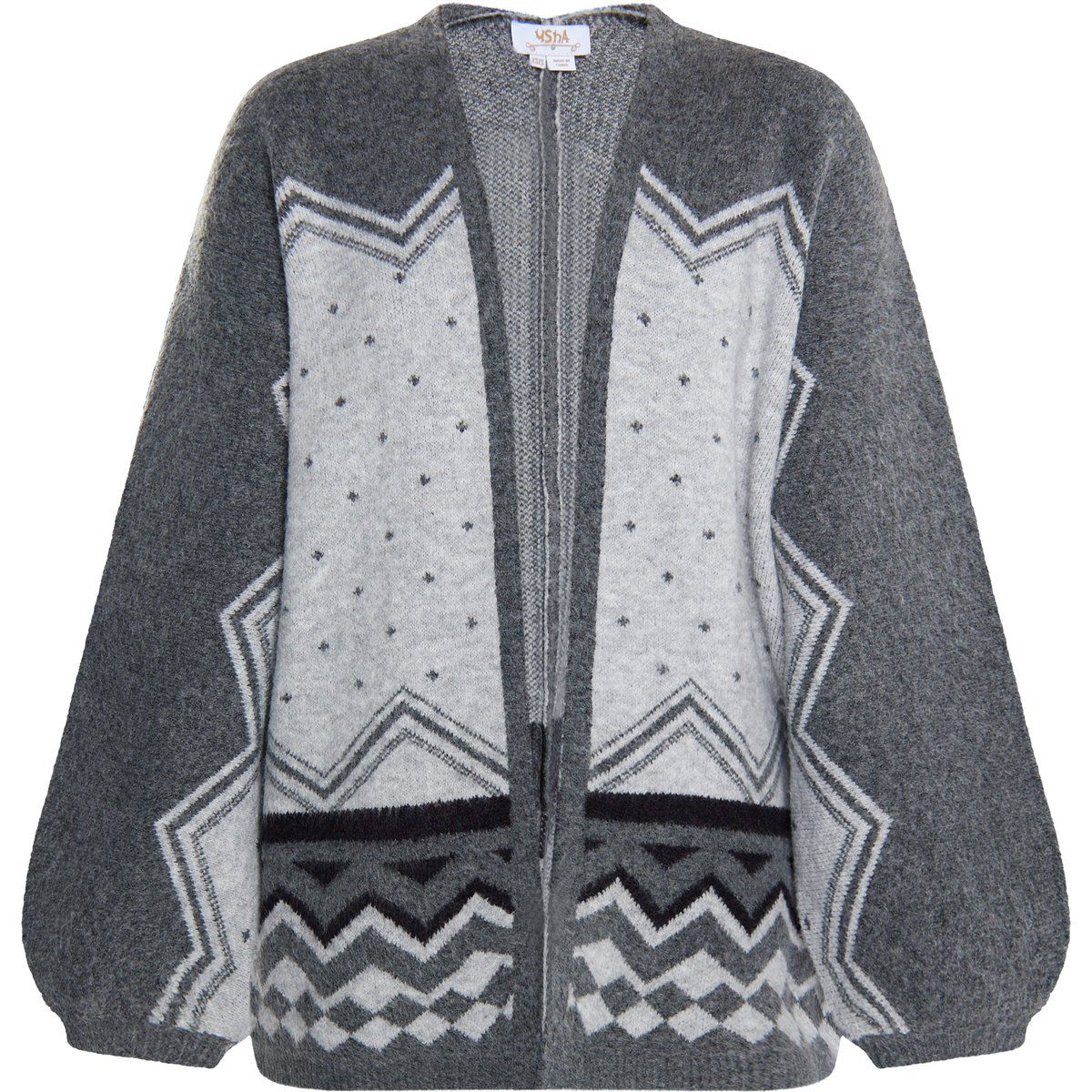 Strickcardigan mit grafischem Muster