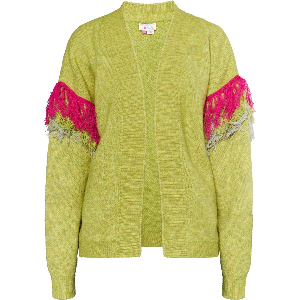 Oversized Grobstrick-Cardigan mit Fransen
